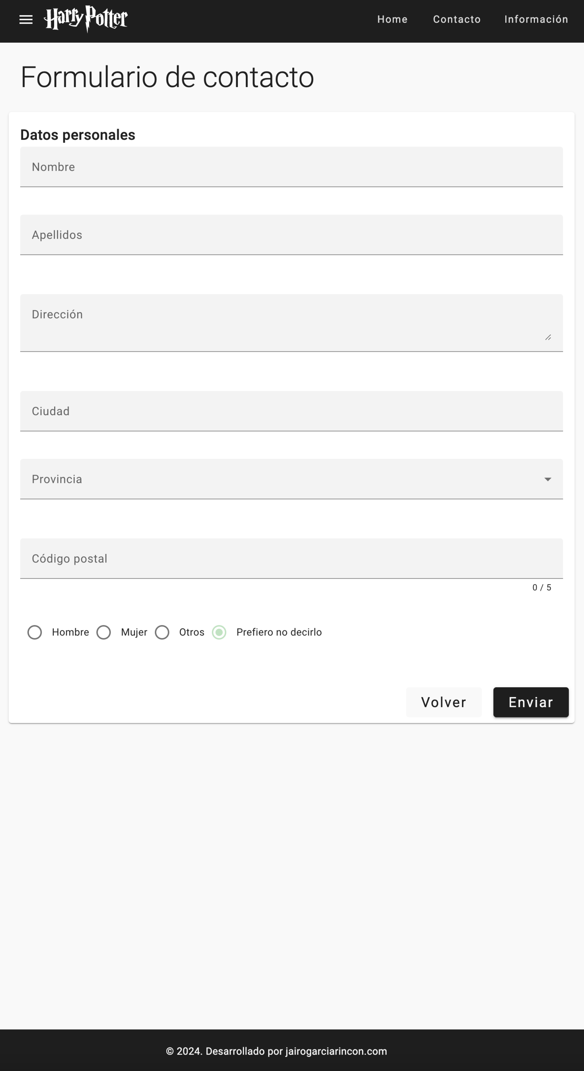23 Página contacto tablet - Modo claro